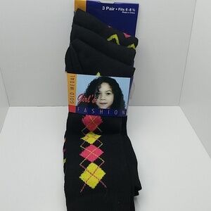 Gold Medal Knee High Socks Pack of 3 Fits 6 1/2 - 8 1/2 sock size